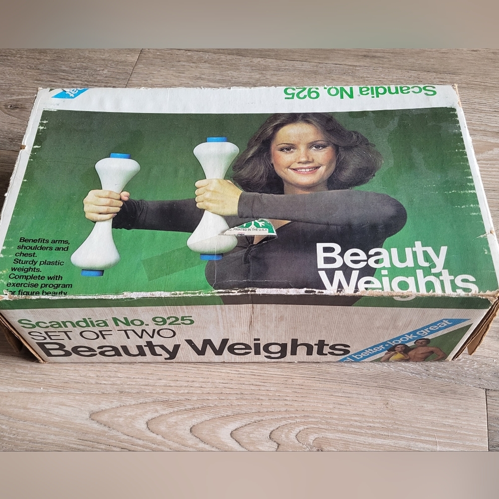 ✨ Vintage 1970s Scandia No. 925 Beauty Weights ✨ Bonus Waist Trainer & Band